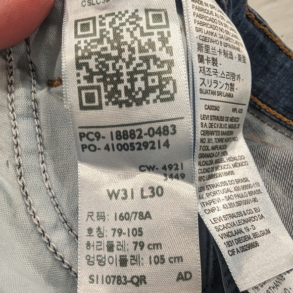 Levi 721 High Rise Skinny size 31/30L - Picture 3 of 4
